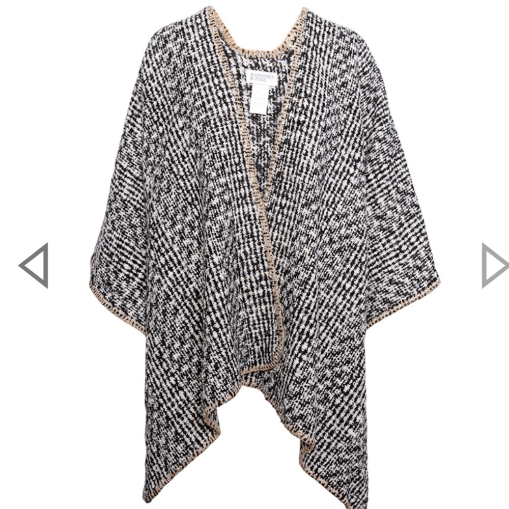 Brand new black and white sweater wrap